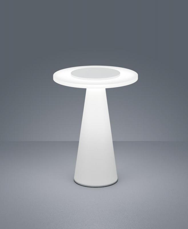 Helestra BAX LED Tischleuchte aus Aluminium in mattweiß